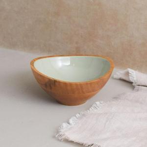Bol à fruits au design moderne, émaillé, en bois, pour la décoration de la maison, les fêtes, la présentation de la vaisselle, fait main - Product Image 1