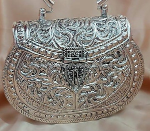 Portefeuille personnalisé en acier inoxydable pochette panneau en acier sac à bandoulière cadeau mode - Product Image 1