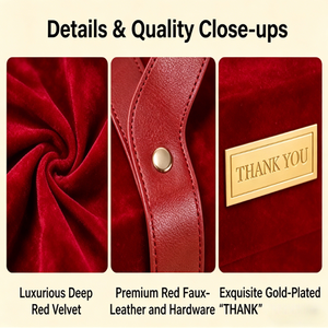 Hot Rts 2026 Luxury Custom Garden Wedding Candy <strong>Box</strong> with Handle Luxury Gold Foil Velvet Chocolate <strong>Present</strong> Packaging <strong>Gift</strong> <strong>Box</strong> - Product Image 3