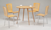 Ensemble de table à manger moderne nordique, plateau en MDF, pieds en bois, meubles scandinaves pour la maison