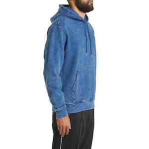 เสื้อฮู้ดดี้ปักลายสไตล์วินเทจสำหรับผู้ชายขายดีที่สุด บริการ OEM ขายส่ง ผ้าฝ้ายฟลีซ 100% ระบายอากาศได้ดี เสื้อฮู้ดดี้แบบมองเห็นได้ชัดเจน - Product Image 2