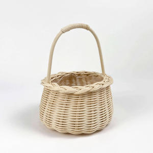 Cestas de almacenamiento de ratán para regalos, accesorios para bodas, picnics, cesta práctica de tejido sostenible. - Product Image 2