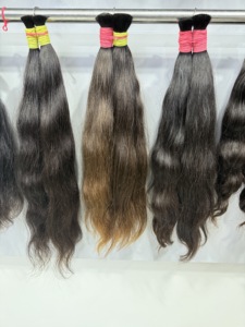 Extensiones de Cabello Remy del Sur de la India AMRIN, 100% Virgen, Color Natural, Marrón Claro/Oscuro, Liso Sedoso, Ondulado, Sin Pegamento, de Una Sola Capa - Product Image 5