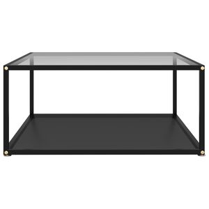 Tavolino da Caffè Trasparente e Nero - Product Image 2