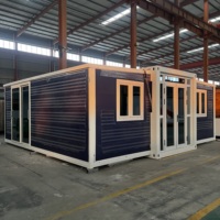Maison préfabriquée en acier de type Granny Flat, 20 pieds, 40 pieds, mobile pliable, prix conteneur pliable et extensible pour villa préfabriquée