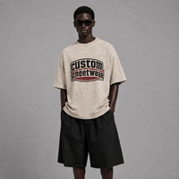 T-shirts amples en coton pour hommes, style décontracté, designs exclusifs OEM/ODM, collection été 2026, coton de qualité supérieure, effet délavé à l'acide