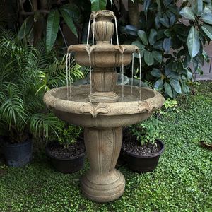 48 pollici all'aperto pavimento di cemento fontana di acqua con pompa elettrica sommergibile per giardino Patio prato decorazione per la casa - Product Image 4