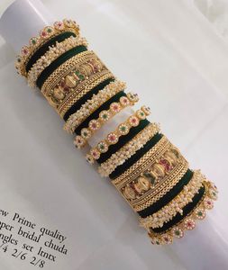 PADMAWATI <b>BANGLES</b> PRIVATE LIMITED Luxury Tungsten <b>Gold</b> Plated Multi Color Indian Traditional Women's <b>Bangles</b> <b>Set</b> Engagement Gift - Product Image 1
