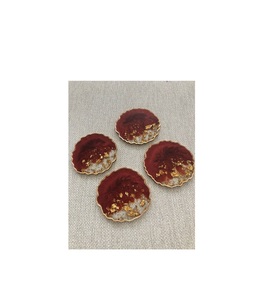 Glitter Finish Epoxy Resin <b>Coaster</b> With Shiny Metallic Effect Decorative <b>Drink</b> Holder For Parties And Events - Product Image 4