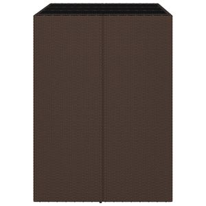 Tavolo da bar da esterno marrone e nero con piano in vetro - Product Image 4