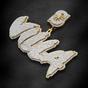 Luxury "VILLA" Pendant Iced Out Moissanite Diamond Necklace Rapper Style Fashion Jewelry Gift Pendant Iced Out Moissanite Di - Product Image 6