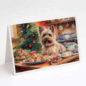 Cairn Terrier Christmas คุ้กกี้แปลกๆ A7เปล่าโน๊ตการ์ดแพ็ค8ซอง5x7ขนาด - Product Image 1