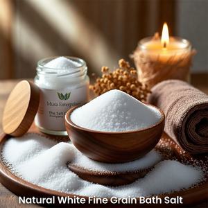 Sal de Baño del Himalaya Natural Blanca de Grano Fino Tallada, Terapia de Spa con Minerales Vitales, Relajante Baño Corporal, Cristales Suaves para Bienestar - Product Image 1