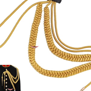 German Dress Golden <b>Braided</b> Aiguillette Shoulder Aiguillette Golden Metallic Aiguillette Shoulder <b>Cord</b> Traditional <b>Braided</b> - Product Image 4