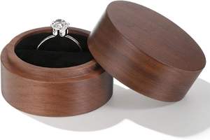 Wood Handmade Rustic <b>Ring</b> <b>Box</b> for <b>Proposal</b> Engagement & Wedding Gifts HS Brand HS-24ZN96 - Product Image 4