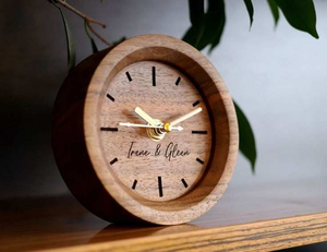 Horloge murale en bois de grande taille pour la décoration intérieure, horloge murale en bois avec cercle découpé au laser pour le salon - Product Image 4