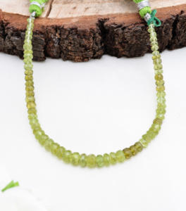 Collar de peridoto natural facetado con cuentas de piedras preciosas naturales, piedra preciosa para la elaboración de joyería fina. - Product Image 2