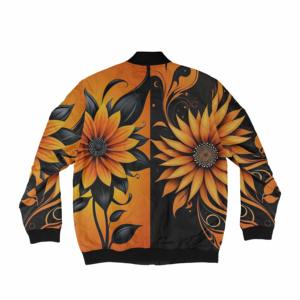 Blouson Bomber Unisexe Décontracté en Polyester Imprimé Hiver pour Hommes avec Logo Personnalisé sur le Devant - Product Image 4