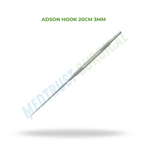 Gancho Adson de 20 cm y 3 mm, Instrumento Quirúrgico de Columna Vertebral para Retracción de Tejidos - Product Image 2