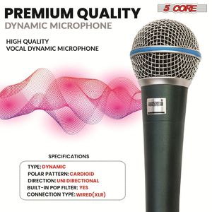 Microfono Dinamico Professionale con Cavo XLR per Karaoke e Canto - Product Image 5