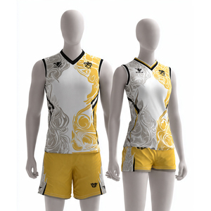 Ensemble de maillots de football et de volley-ball à col en V pour femmes, 100% polyester, uniformes de football par sublimation - Product Image 2