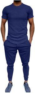 EDOOR WEARS Winter Men's Casual 2-Piece Solid Terry Fabric Quick Dry <b>T</b>-<b>Shirt</b> and Shorts Set - Product Image 2