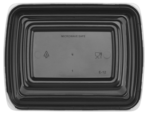 Contenedor Rectangular de Plástico PP para Alimentos con Tapa, de un Solo Nivel y 1 Compartimento, Libre de BPA, Apto para Microondas, Reciclable, Apilable, Estilo Americano - Product Image 3