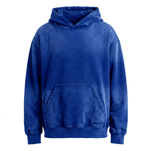 Sudadera con Capucha Extra Grande para Hombre, Color Sólido, Algodón, Informal, para Otoño, con Bolsillos, Corte Regular - Product Image 2