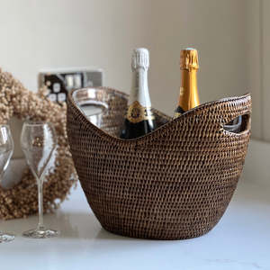 Cubo enfriador de vino de ratán a buen precio para barra, mostrador, fiestas, cubos enfriadores de champán - Product Image 6