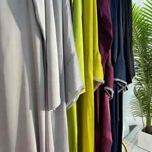 Abaya Musulmana Moderna de Lujo con Abertura Frontal Estilo Dubái para Mujer, Vestido Largo Informal, Elegante y Modesto, Kimono Islámico con Cinturón, Cuello Barco y Manga Larga - Product Image 5