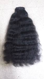 Extensions de trame de cheveux indiens Remy de haute qualité Style Jerry Curl plat Longueur et volume instantanés Couleur de cheveux naturelle - Product Image 2