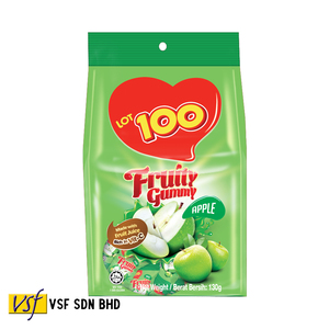Lot 100 Gummy - Green Apple Flavour Sweet 130g X 24 Pkts - Product Image 1