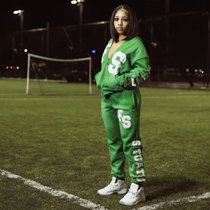 ชุดวอร์มปักลายสไตล์วินเทจสำหรับผู้ชาย เสื้อฮู้ดดี้สีซีด กางเกงขายาวทรงหลวม ผ้าฝ้ายหนา สตรีทแวร์แฟชั่น ชุดสองชิ้น - Product Image 4