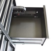 Chariot d'atelier CSPS 132 cm à 10 tiroirs en acier thermolaqué, organisateur de rangement roulant, durable, certifié ISO9001, garantie 2 ans