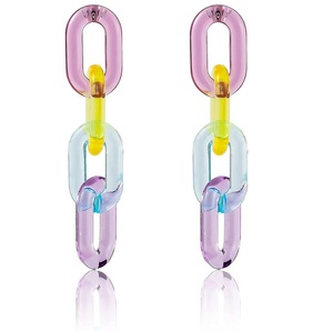 Eslabones de resina únicos hechos a mano para diseño de collares llamativos, cadena de resina contemporánea de gran tamaño para decoración de interiores - Product Image 1