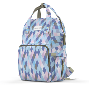 Bolsa de pañales multifuncional para madres con más de 17 bolsillos premium-A cuadros - Product Image 3