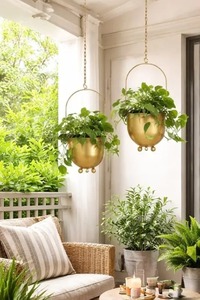 Pot de plante suspendu, support en macramé, panier à fleurs pour l'intérieur et l'extérieur, décoration pour la maison, le jardin, le balcon, présentoir de plantes - Product Image 3