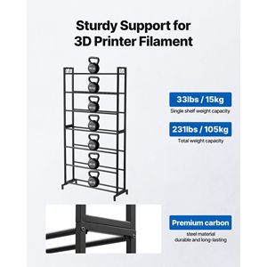Scaffale di Stoccaggio per Filamenti di Stampanti 3D a 7 Livelli, Robusto, con 7 Ripiani per Bobine di Filamento - Product Image 2