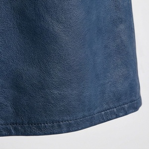 Women High Waist A-Line PU Leather Skirt Solid Color Knee-Length Minimalist Style With Pockets - Product Image 6