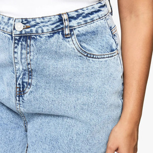 Nouveau pantalon tendance grande taille pour femme, jean taille haute à jambe large en denim délavé, coupe ample, longueur intégrale, style décontracté printemps - Product Image 5