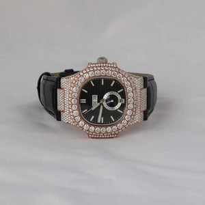 Reloj de diamantes de alta gama para uso profesional, relojes de cuarzo con diamantes completos de proveedor indio. - Product Image 5