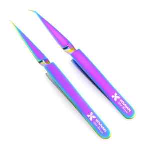 KOUNAIN Versatile Shaped <b>Tweezers</b> for Eyelash Extensions Stainless Steel Nano Fiber Tips Precision Designed - Product Image 4