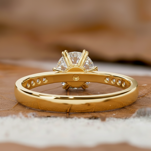 IGI Certified 1.20 CTW Round Lab Grown Diamond Eternity Band <b>Ring</b> in 14K 18K Solid Gold Classic <b>Solitaire</b> Engagement <b>Ring</b> - Product Image 3