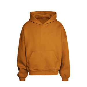 Sudadera con Capucha Beige para Hombre, Corte Regular, 50% Algodón, Tejido de Punto, Informal, con Bolsillo Delantero, Estilo Vanguardista de Invierno - Product Image 2