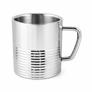 Taza de café medio acanalada de doble pared de diseño clásico - Product Image 1