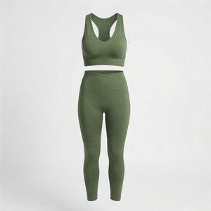 Ensemble de yoga surdimensionné à séchage rapide, imprimé, en matériau recyclé, sans couture, pour le sport, l'exercice, la gym et les activités physiques - Product Image 1