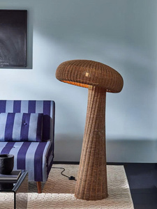 Mushroom Luxury Cone-Shaped Floor <b>Lamp</b> Woven Natural Rattan Handmade Eco-Friendly Lightweight Large Size Made Hanoi Light Covers - Product Image 2