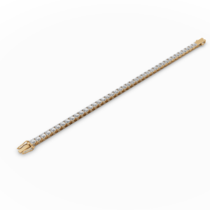 Joyería Ética DLV, Brazalete de Diamantes Cultivados en Laboratorio de 7 Pulgadas, Brazalete de Diamantes en Línea Dorado para Novia, Joyería de Moda - Product Image 4