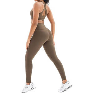 Conjuntos Deportivos para Mujer, Ropa de Gimnasio y Yoga con Sujetador Deportivo Cruzado y Leggings de Cintura Alta, Fitness Yoga - Product Image 2