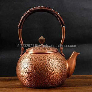 Handmade copper <b>kettle</b> for kitchen decor traditional <b>tea</b> brewing vintage style cookware home use - Product Image 2